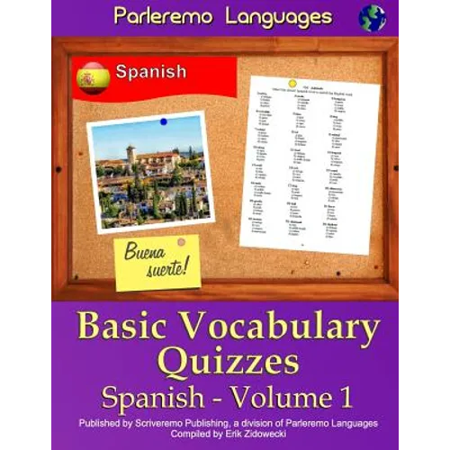 Parleremo Languages Basic Vocabulary Quizzes Spanish - Volume 1