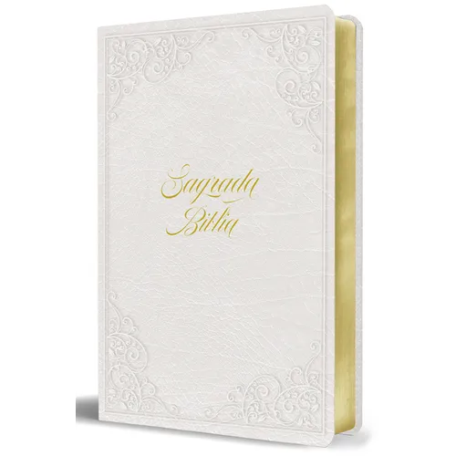 Biblia Católica: Letra Grande. Símil Piel Blanca: Boda, Quinceañera, Primera Comu Nión / Catholic Leathersoft White Bible: Bride, Quinceanera, First C