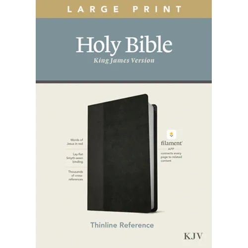 KJV Large Print Thinline Reference Bible, Filament Enabled Edition (Red Letter, Leatherlike, Black/Onyx)