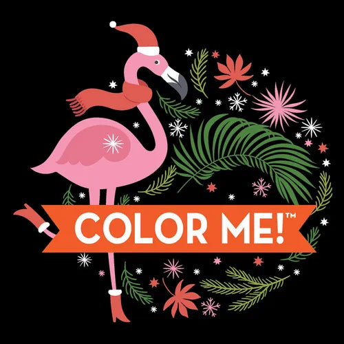 Color Me! Christmas (Flamingo Cover) - Keepsake Coloring Books Compact Edition: Festive Holiday & Winter Designs with Quotes 7x7 Inches Stocking Stuff