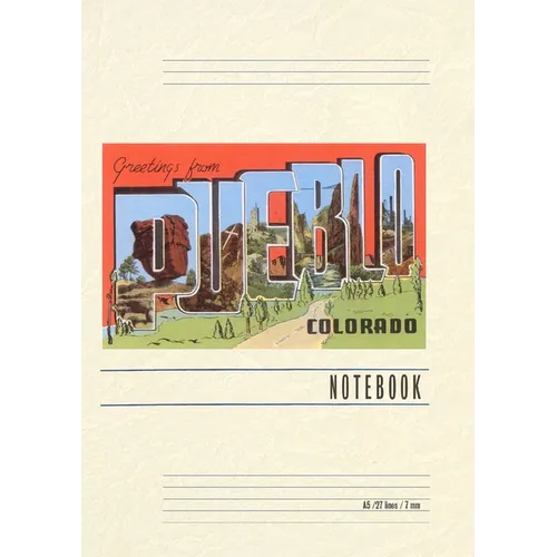 Vintage Lined Notebook Greetings from Pueblo, Colorado