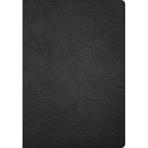 CSB Super Giant Print Reference Bible, Black Genuine Leather, Indexed