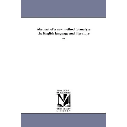 Abstract of a new method to analyze the English language and literature ...