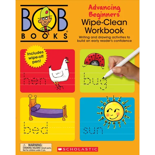 Bob Books - Wipe-Clean Workbook: Advancing Beginners Phonics, Ages 4 and Up, Kindergarten (Stage 2: Emerging Reader)