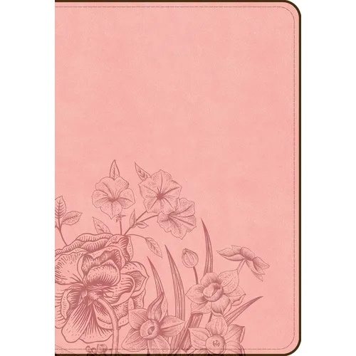 CSB Large Print Compact Reference Bible, Optimal Type, Digital Study Edition, Pink Floral Leathertouch