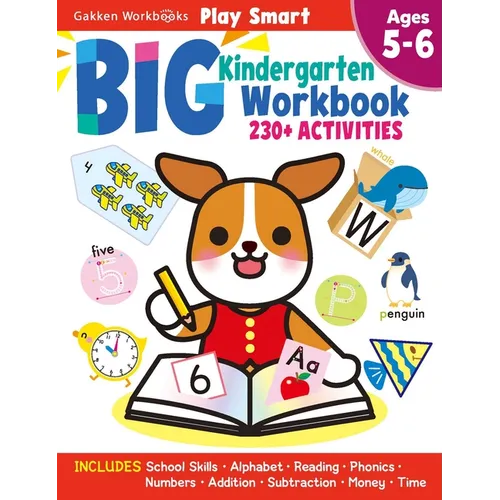 Play Smart Big Kindergarten Workbook: 240pages, Ages 5 to 6