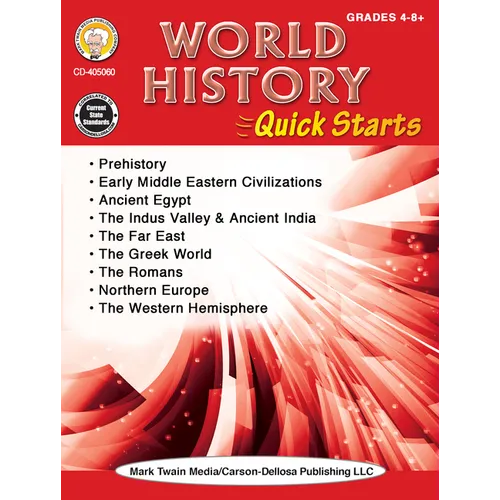 World History Quick Starts Workbook, Grades 4 - 12