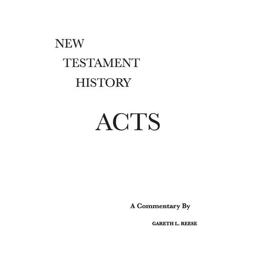 Acts: A Critical and Exegetical Commentary