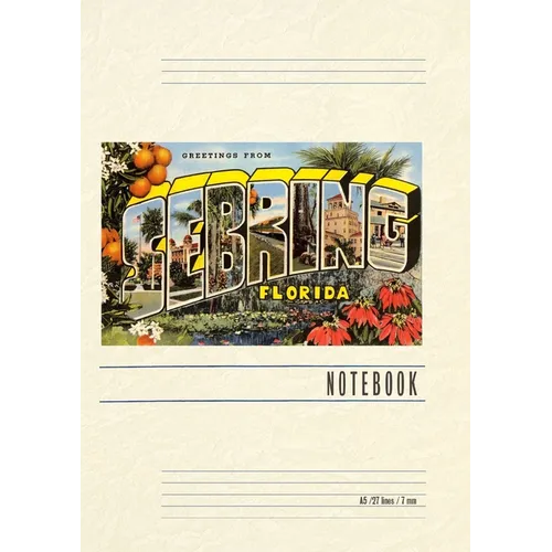 Vintage Lined Notebook Greetings from Sebring, Florida