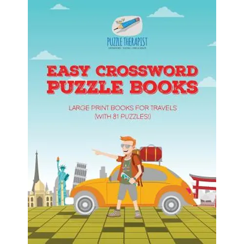 Easy Crossword Puzzle Books Large Print Books for Travels (with 81 puzzles!)