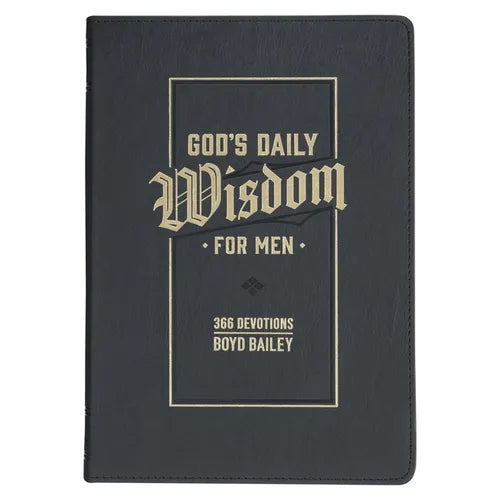 God's Daily Wisdom for Men 365 Devotions Faux Leather
