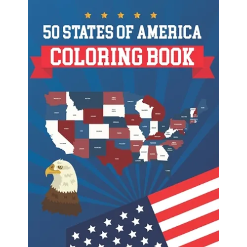 50 States Of America Coloring Book: The 50 States Maps Of United States America Coloring Book Map of United States 50 US States With History Facts Gif