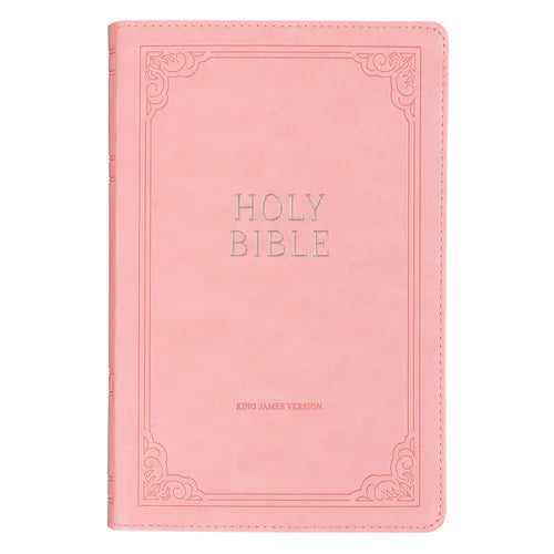 KJV Bible Reader's Edition XL Print Faux Leather Pink
