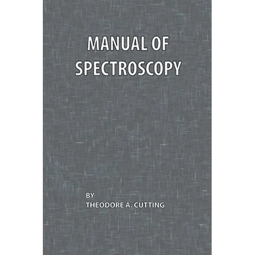 Manual of Spectroscopy