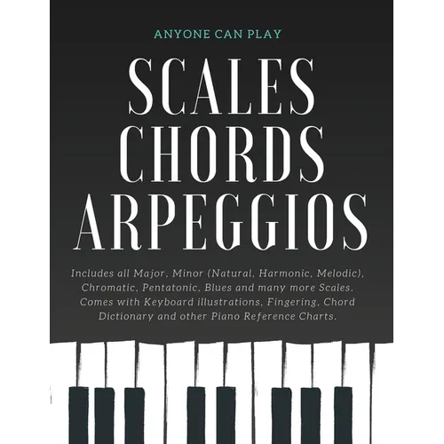 Essential Piano Scales, Chords & Arpeggios Guide - Complete Collection: 3 levels in 1 (Beginner to Advanced): Fingering, Keyboard illustration, Chord