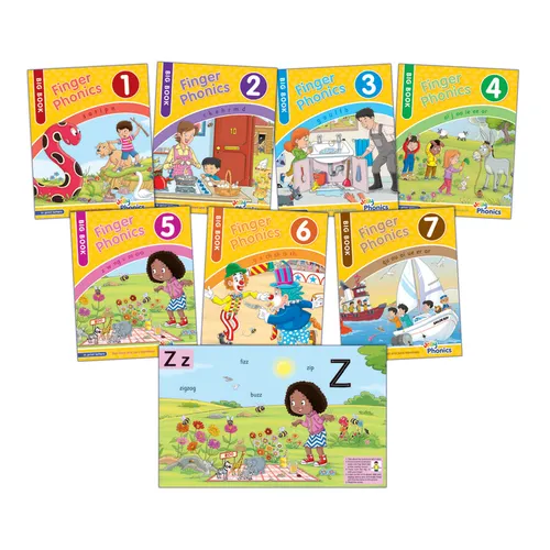 Finger Phonics Big Books 1-7: In Print Letters (American English Edition)