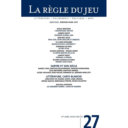 La règle du jeu N°27