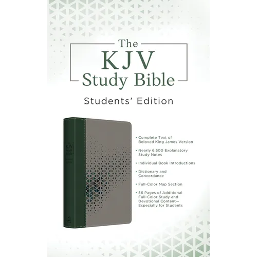 The KJV Study Bible, Students' Edition [Cypress & Smoke]