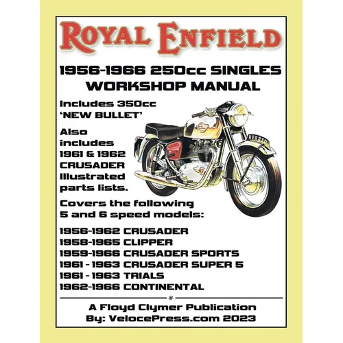 ROYAL ENFIELD 1956-1966 250cc CRUSADER SERIES & 350cc 'NEW BULLET' FACTORY WORKSHOP MANUAL & PARTS MANUAL