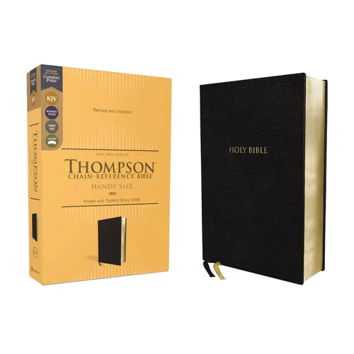 Kjv, Thompson Chain-Reference Bible, Handy Size, European Bonded Leather, Black, Red Letter, Comfort Print