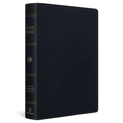 ESV Giant Print Thinline Bible, Red Letter (Genuine Leather, Black)