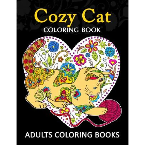 Adults Coloring Book: Cozy Cat coloring book
