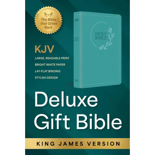 KJV Holy Bible: Deluxe Gift Bible - Turquoise Circle Leaf: King James Version Bible