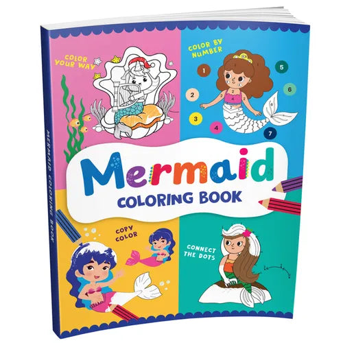 Mermaid Coloring Book: Fun Underwater Coloring Activity Book for Kids I Includes Dot-To-Dot, Number Coloring, and Copy-Color Activities Perfect for Pr