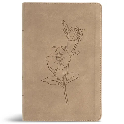 CSB Personal Size Giant Print Bible, Digital Study Edition, Earth Suedesoft Leathertouch, Indexed