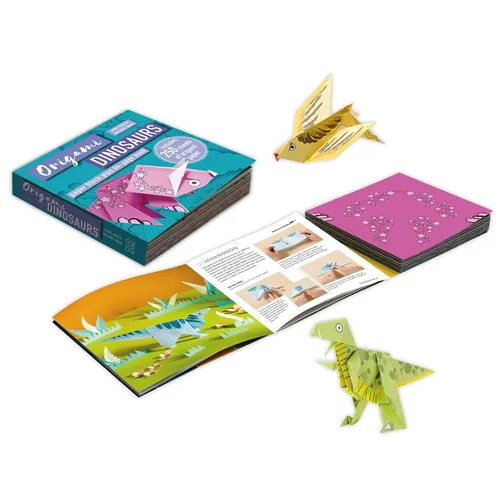 Origami Dinosaurs: Paper Block Plus 64-Page Book