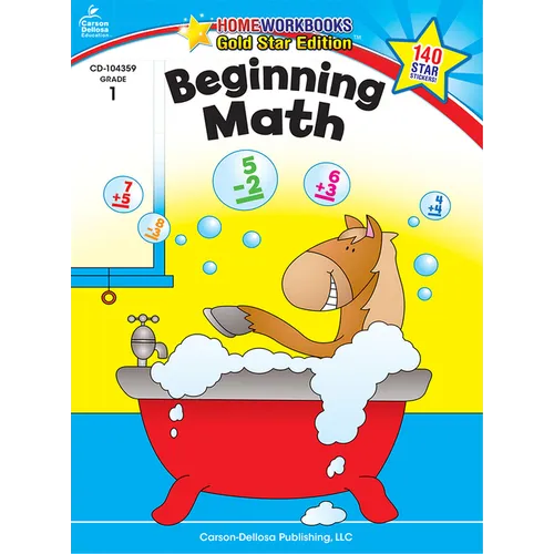 Beginning Math, Grade 1: Gold Star Edition Volume 2