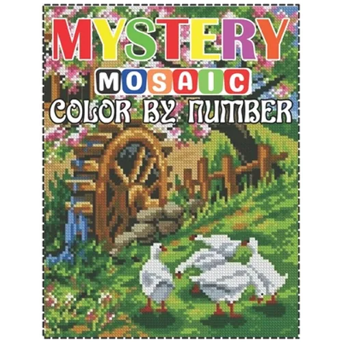 Mystery Mosaic Color By Number: Large Print landscape Adult Coloring Book Intricate Pixel Color By Number