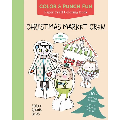 Christmas Market Crew: Paper Craft Coloring Book