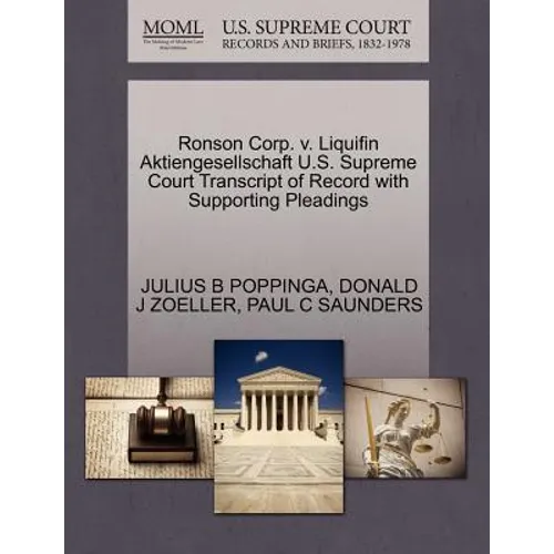 Ronson Corp. V. Liquifin Aktiengesellschaft U.S. Supreme Court Transcript of Record with Supporting Pleadings