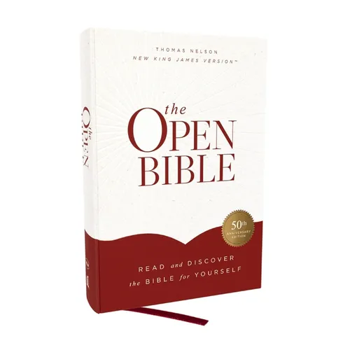The Open Bible: Read and Discover the Bible for Yourself (Nkjv, Hardcover, Red Letter, Comfort Print)