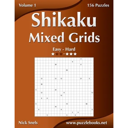 Shikaku Mixed Grids - Easy to Hard - Volume 1 - 156 Puzzles