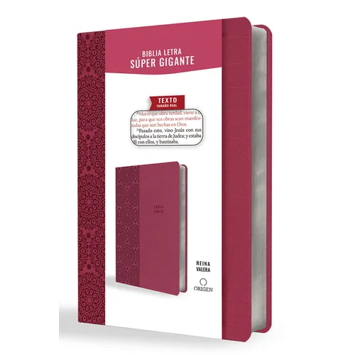 Biblia Reina Valera Letra Súper Gigante, Símil Piel Fucsia / Spanish Bible Reina Valera Super Giant Print, Fuchsia Leathersoft