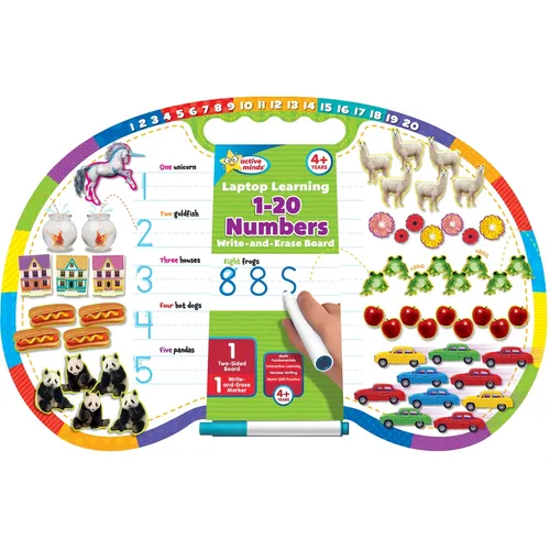 Active Minds Laptop Learning Write-And-Erase Board 1-20 Numbers