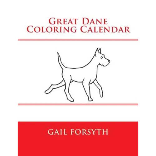 Great Dane Coloring Calendar