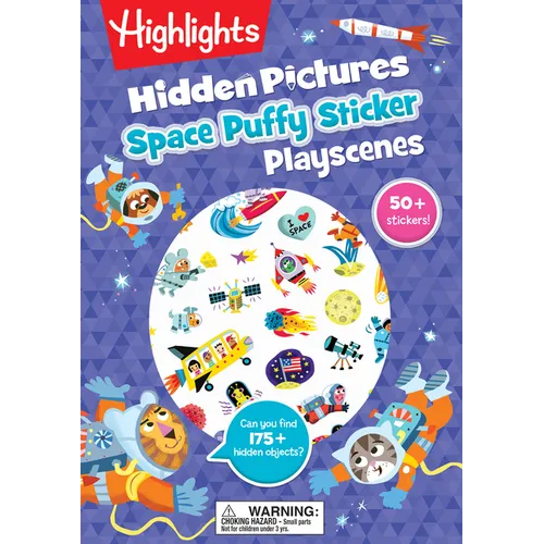 Space Hidden Pictures Puffy Sticker Playscenes