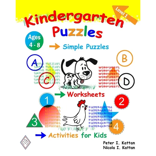 Kindergarten Puzzles - Level 1: Simple Puzzles, Worksheets, and Activities for Kids