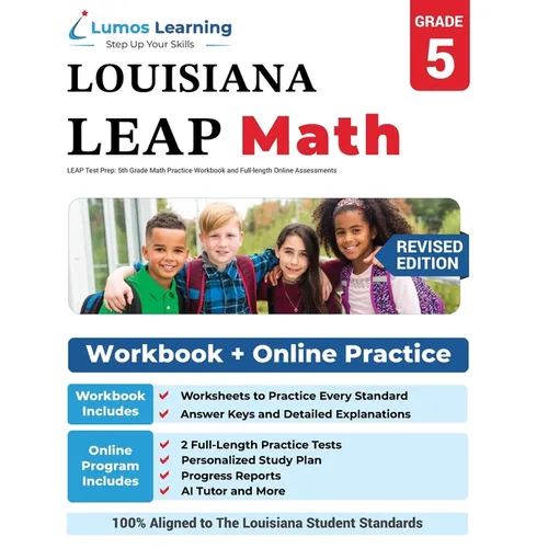 LEAP Test Prep: 5th Grade Math Practice Workbook and Full-length Online Assessments: LEAP Study Guide