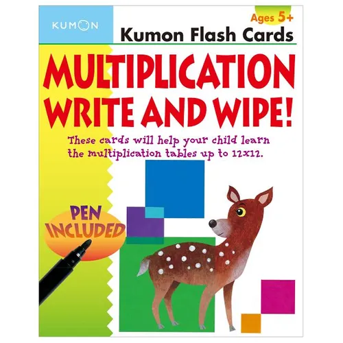 Kumon Multiplication Write and Wipe Flash Cards