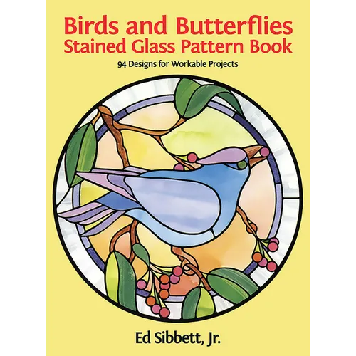 Birds and Butterflies Stained Glass Pattern Book