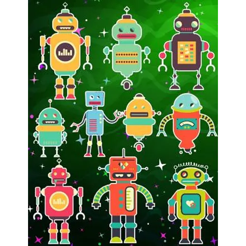 Robots Sticker Album For Boys: 100 Plus Pages For PERMANENT Sticker Collection, Activity Book For Boys - 8.5 by 11