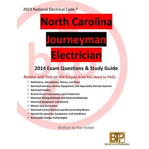 North Carolina 2014 Journeyman Electrician Study Guide