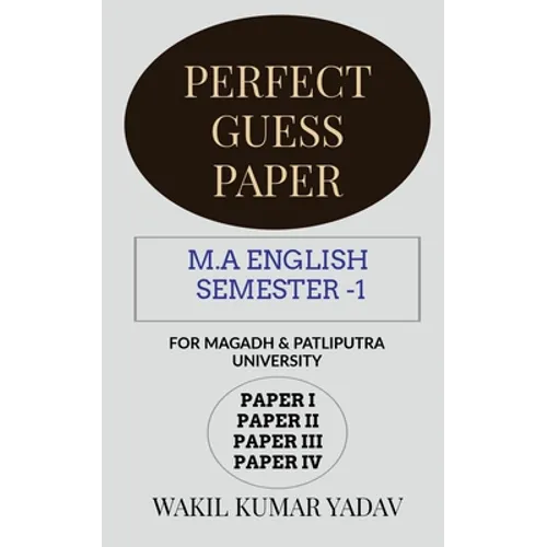 Perfect Guess Paper M.a English Semester -1