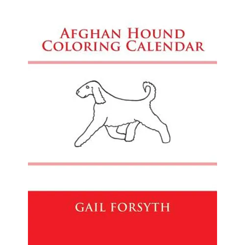 Afghan Hound Coloring Calendar