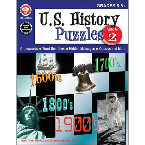 U.S. History Puzzles, Book 2, Grades 5 - 8
