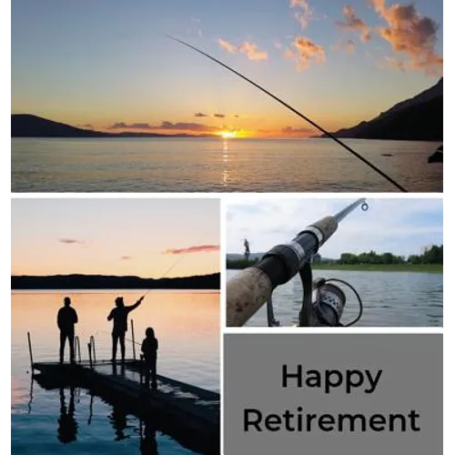 Fishing Retirement Guest Book (Hardcover): Retirement book, retirement gift, Guestbook for retirement, message book, memory book, keepsake, fishing re